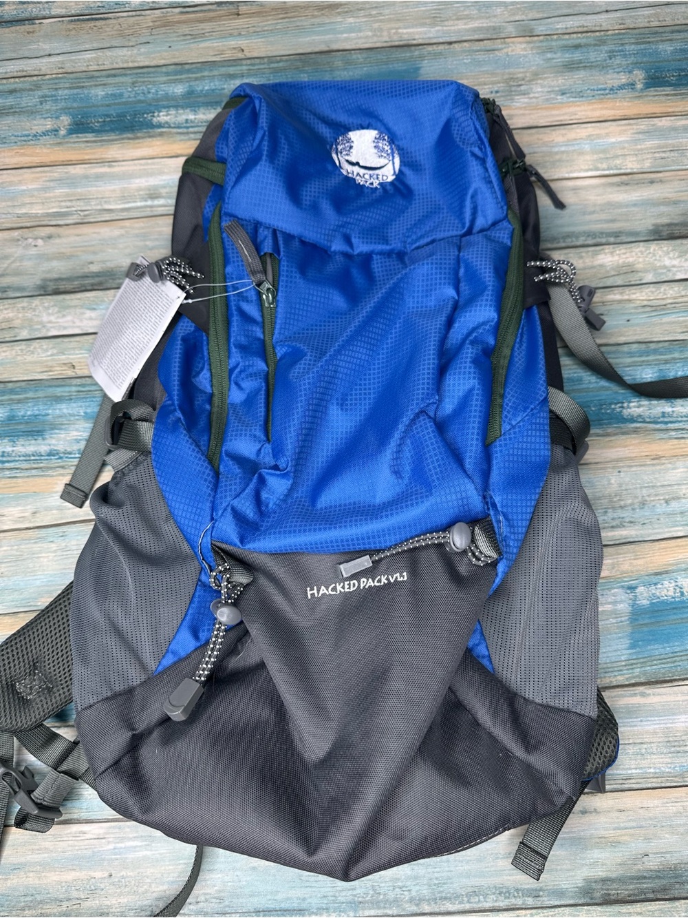 V1.3 Men's Blue and Gray Hiking Backpack